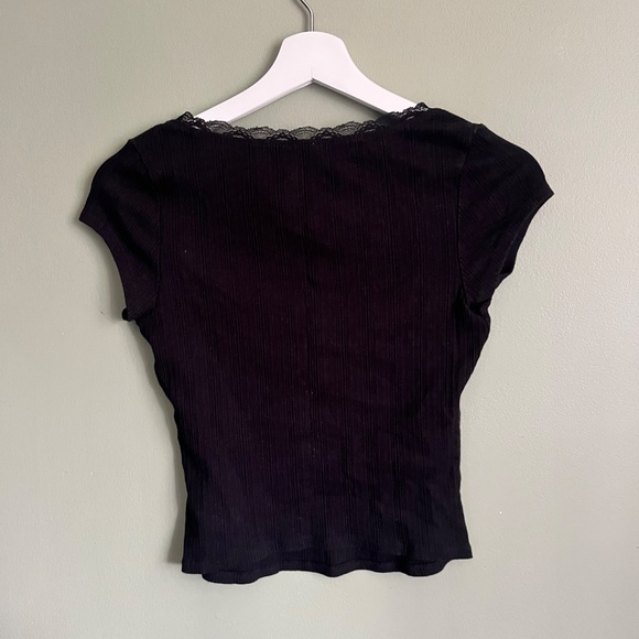 Garage - Black Cropped Tee - Picture 2 of 2